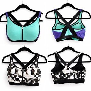 Victoria's Secret VSX Knockout High Support Front-Close Sports Bras Lot 2 34DDD
